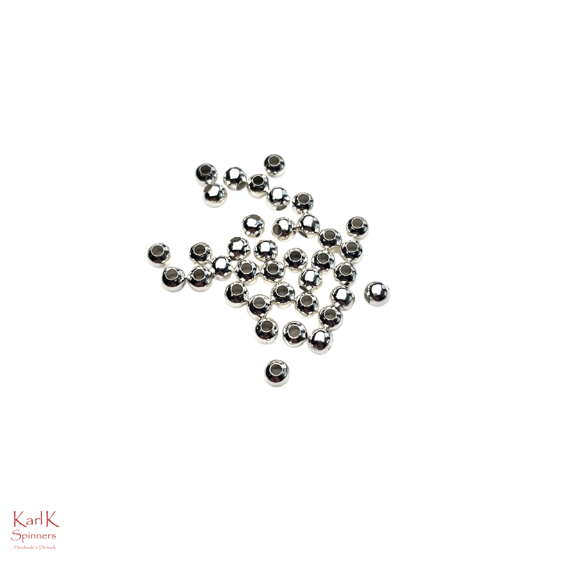 Metalperler 4,0 mm slv 100/stk