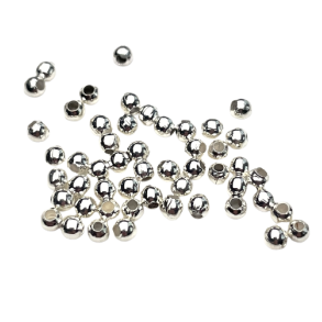 Metalperler 2,5 mm slv 350/stk