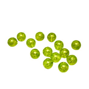 Plastperle 6 mm glimmer lime / 50 stk