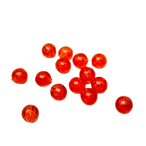 Plastperle 6 mm glimmer orange / 50 stk