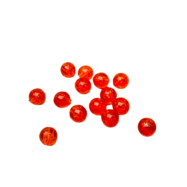 Plastperle 6 mm glimmer orange / 50 stk