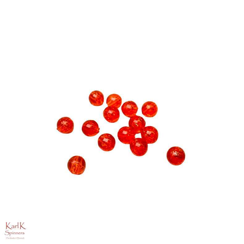 Plastperle 6 mm glimmer orange / 50 stk