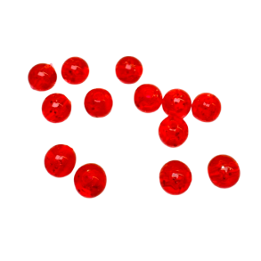 Plastperle 6 mm glimmer rd / 50 stk