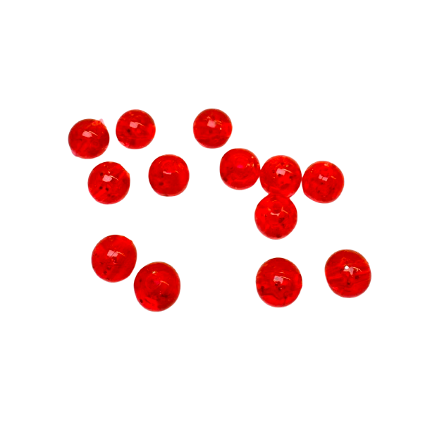 Plastperle 6 mm glimmer r�d / 50 stk