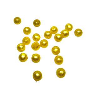 Plastperle 6 mm gold pearl / 50 stk
