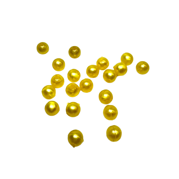 Plastperle 6 mm gold pearl / 50 stk