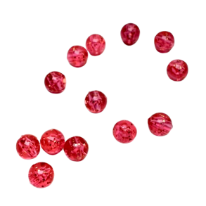 Plastperle 6 mm glimmer lys lilla / 50 stk