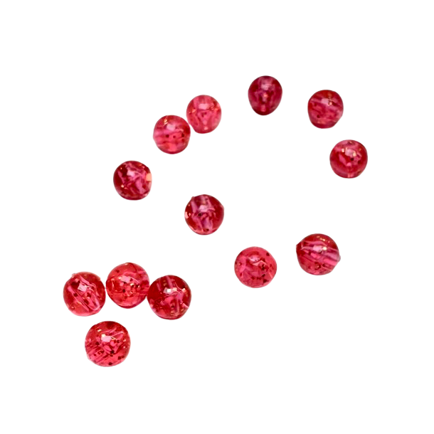 Plastperle 6 mm glimmer lys lilla / 50 stk