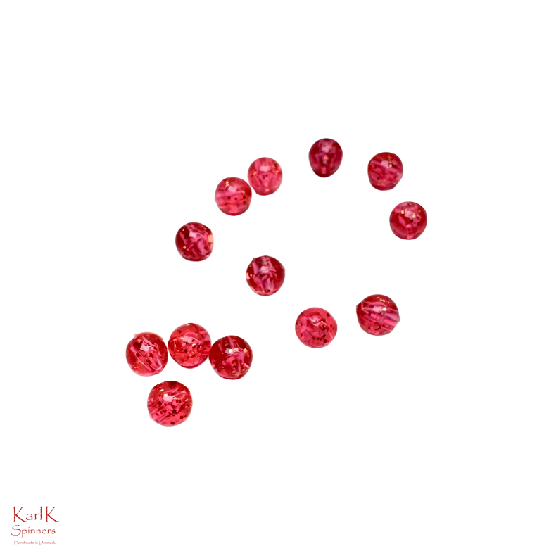 Plastperle 6 mm glimmer lys lilla / 50 stk