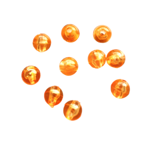 Plastperle 6 mm lys orange / 50 stk