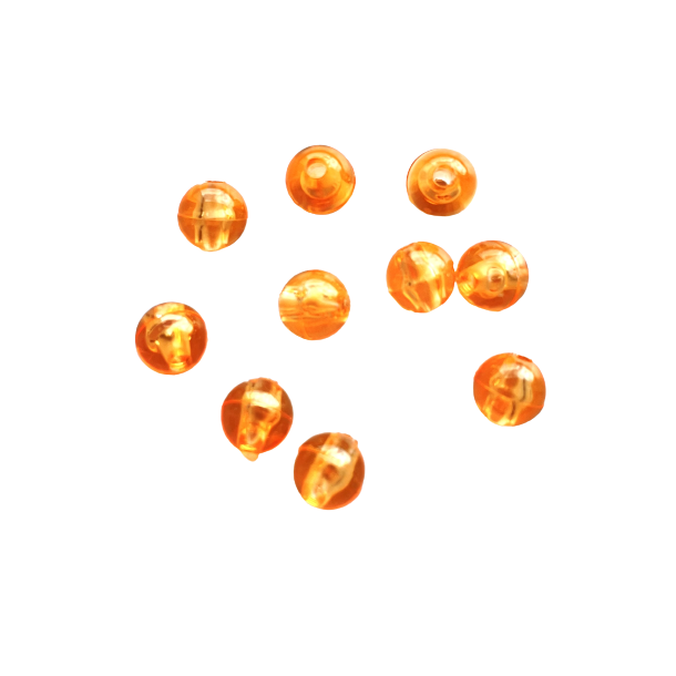 Plastperle 6 mm lys orange / 50 stk