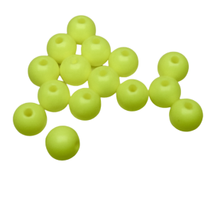 Plastperle 6 mm gul / 50 stk