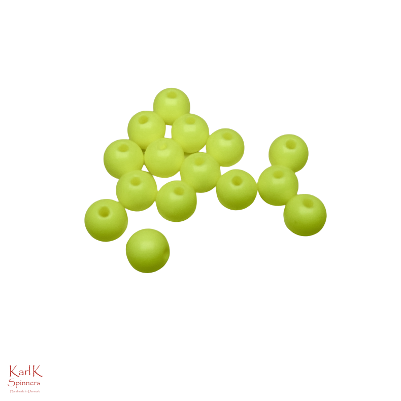 Plastperle 6 mm gul / 50 stk