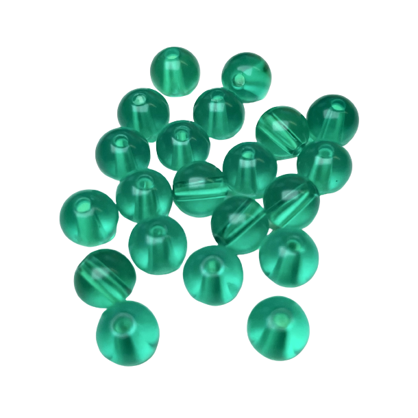 Plastperle 6 mm m�rk gr�n / 50 stk