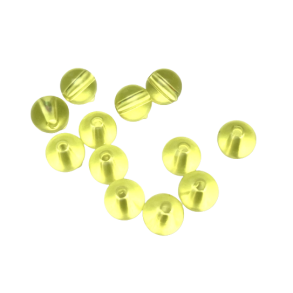 Plastperle 6 mm lys gul / 50 stk