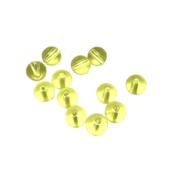 Plastperle 6 mm lys gul / 50 stk