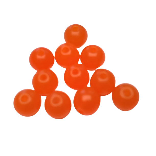 Plastperle 6 mm laksefarve / 50 stk