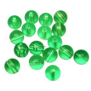 Plastperle 6 mm lys grn / 50 stk