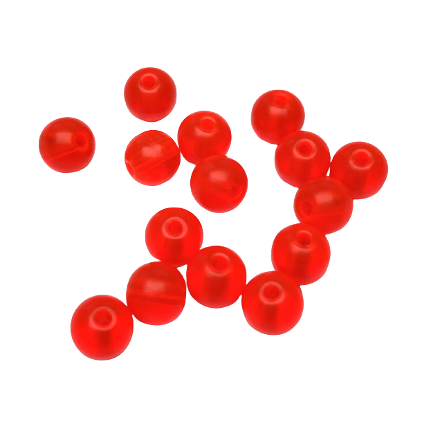 Plastperle 6 mm r�d / 50 stk