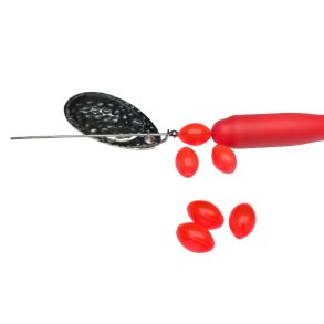 Plastperle Oval rd 7x10 mm / 10 stk