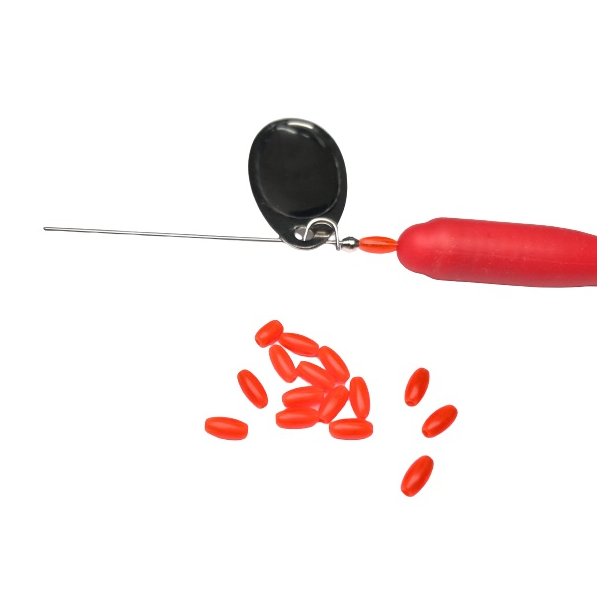 Plastperle Oval r�d 3x6 mm / 15 stk