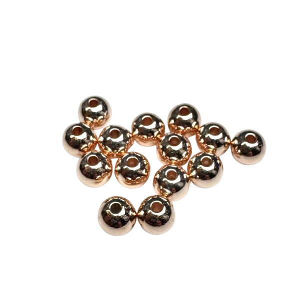 Rose Gold rund �6 mm / 50 stk